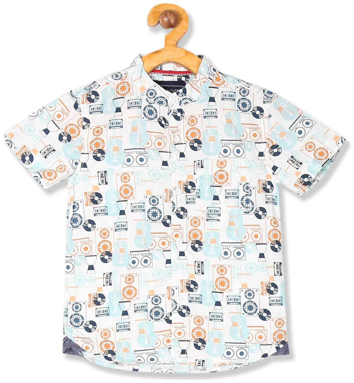 

CHEROKEE Boy Cotton Printed Shirt White