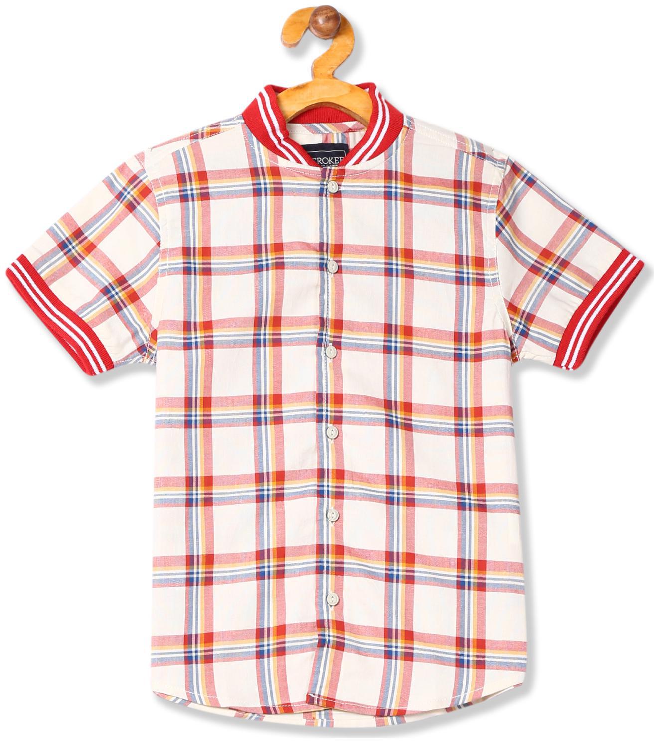 

CHEROKEE Boy Cotton Checked Shirt White