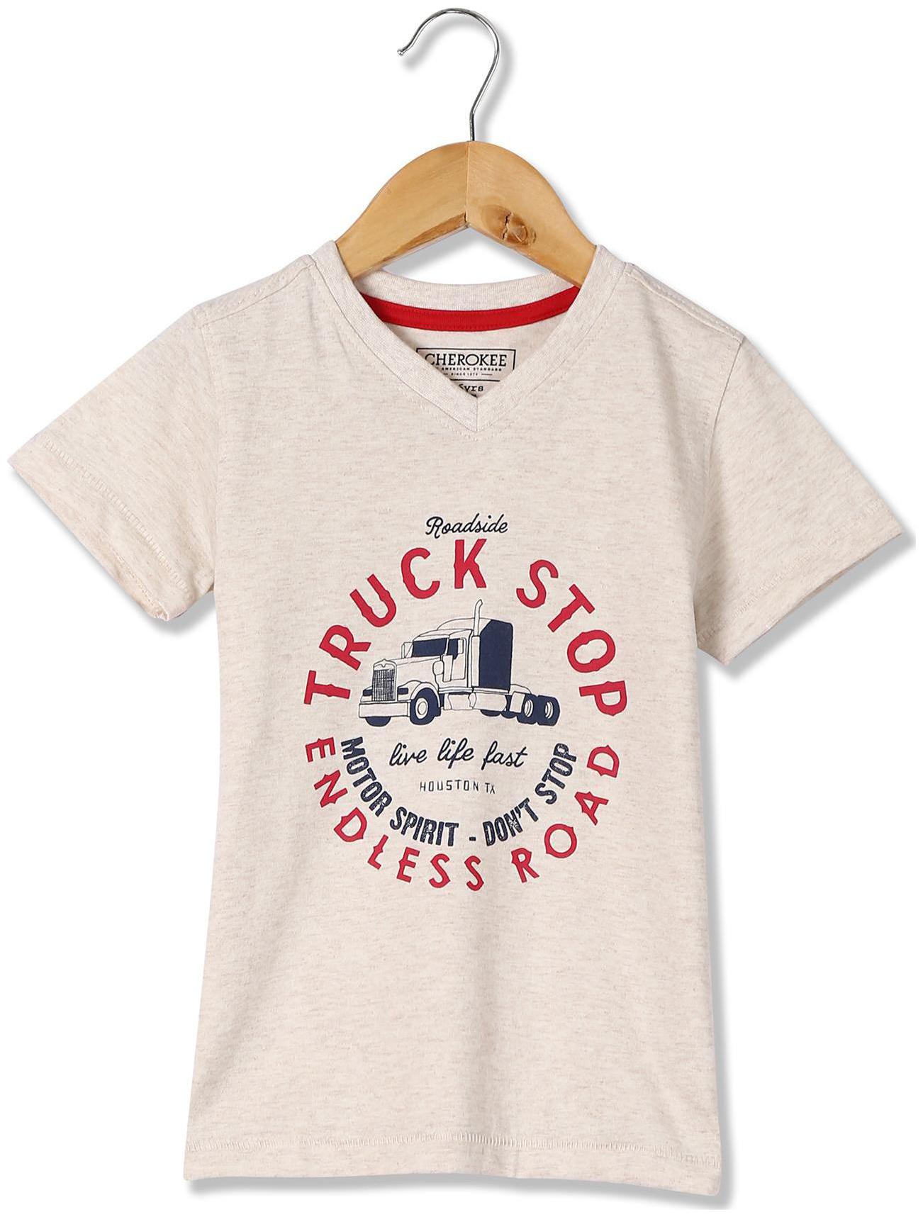 

CHEROKEE Boy Cotton blend Printed T-shirt - White