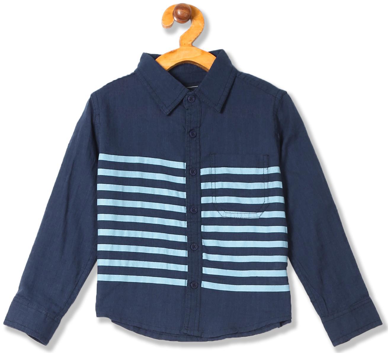 

CHEROKEE Boy Cotton Striped Shirt Blue