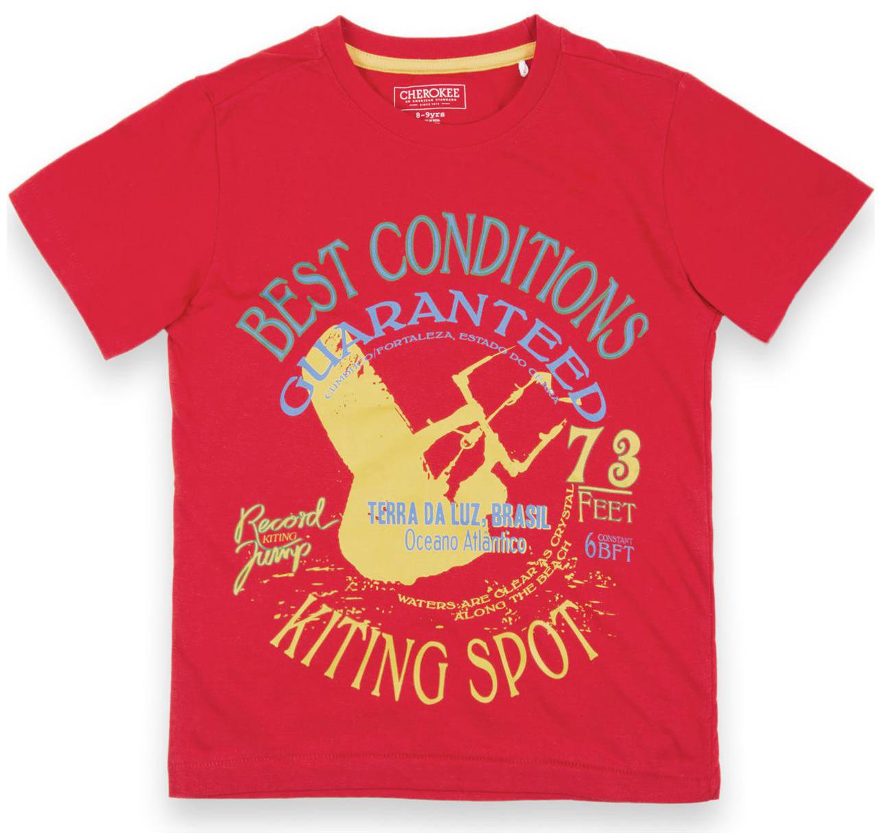 

CHEROKEE Boy Cotton Printed T-shirt - Red