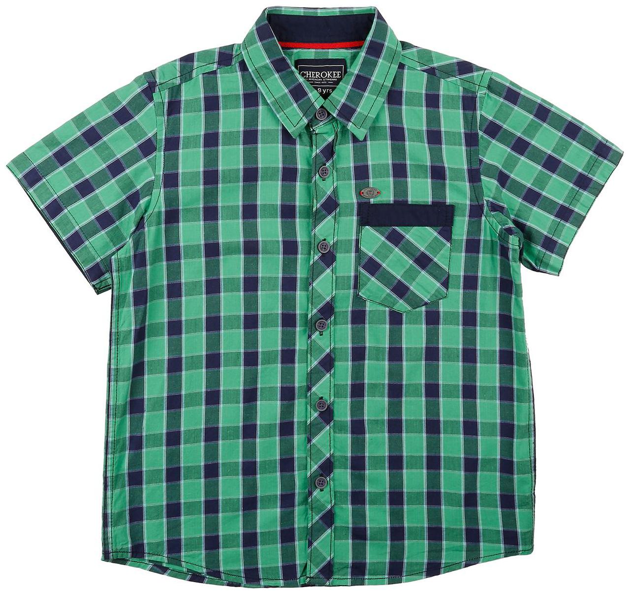 

CHEROKEE Boy Cotton Checked Shirt Green
