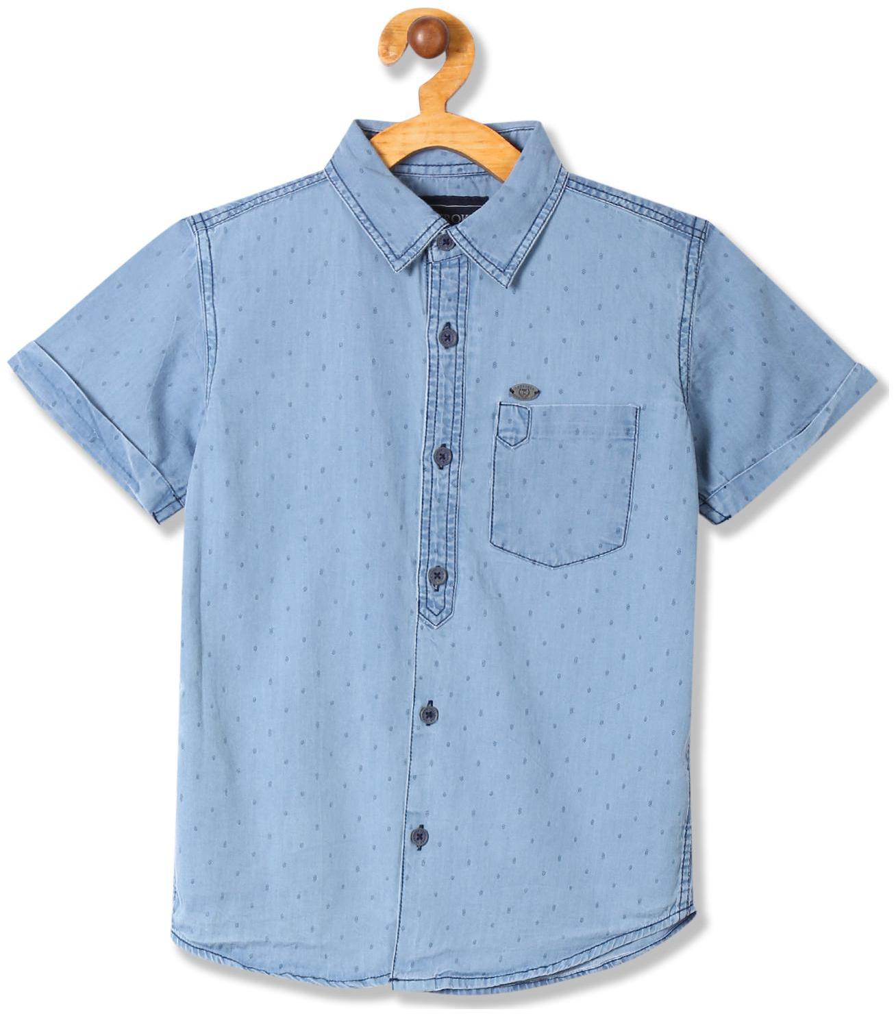 

CHEROKEE Boy Cotton Printed Shirt Blue