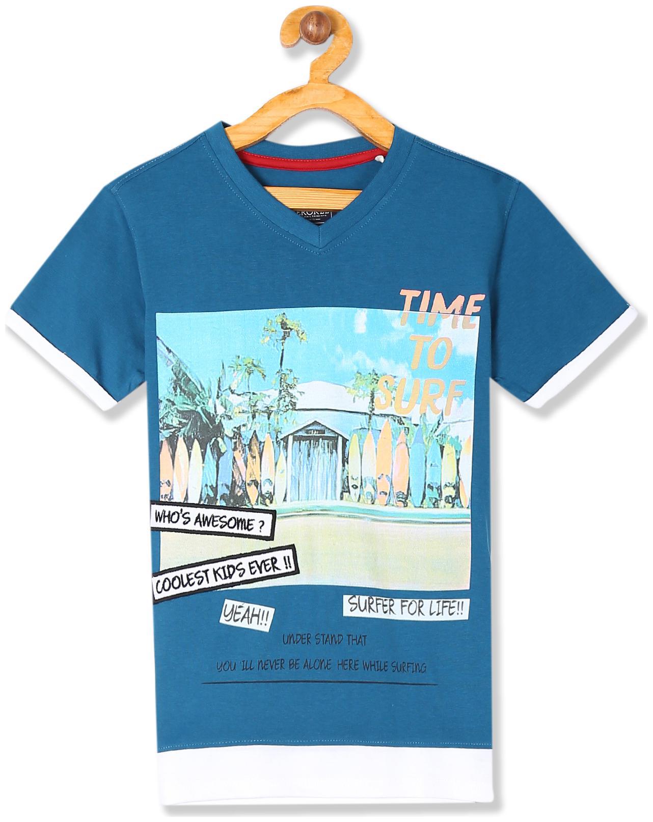 

CHEROKEE Boy Cotton Printed T-shirt - Blue