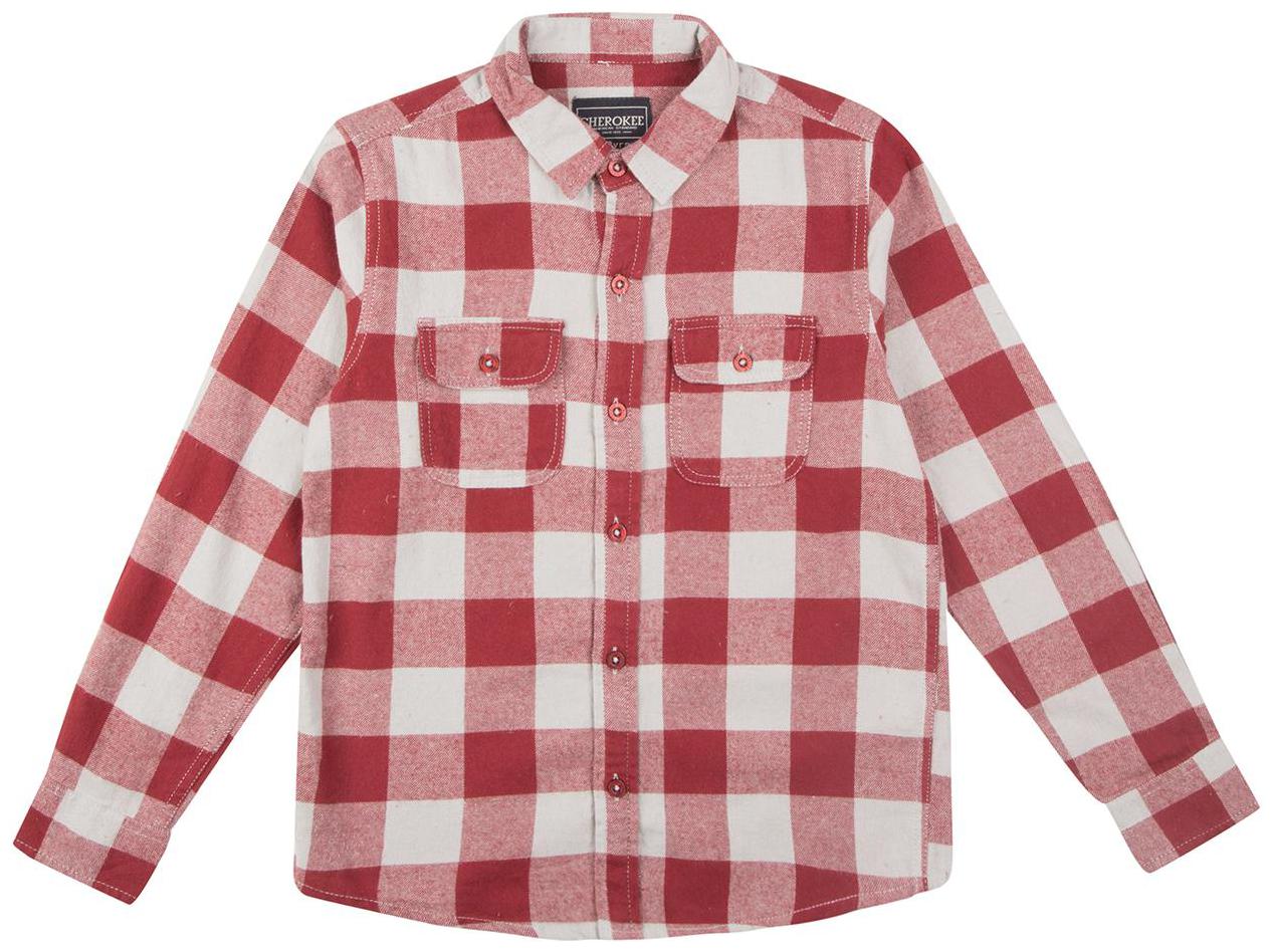 

CHEROKEE Boy Cotton Checked Shirt Red