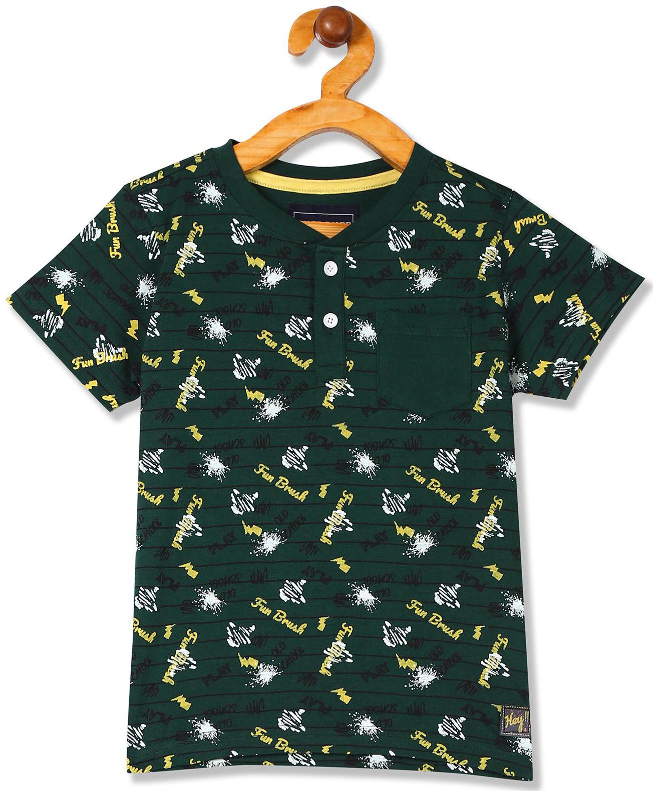 

CHEROKEE Boy Cotton Printed T-shirt - Green