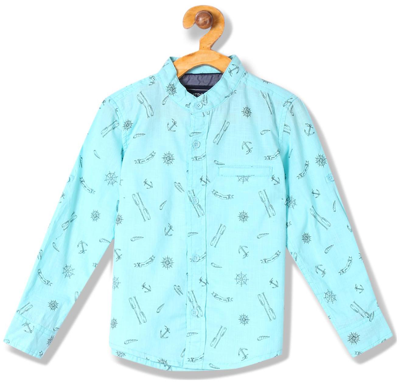 

CHEROKEE Boy Cotton Printed Shirt Blue