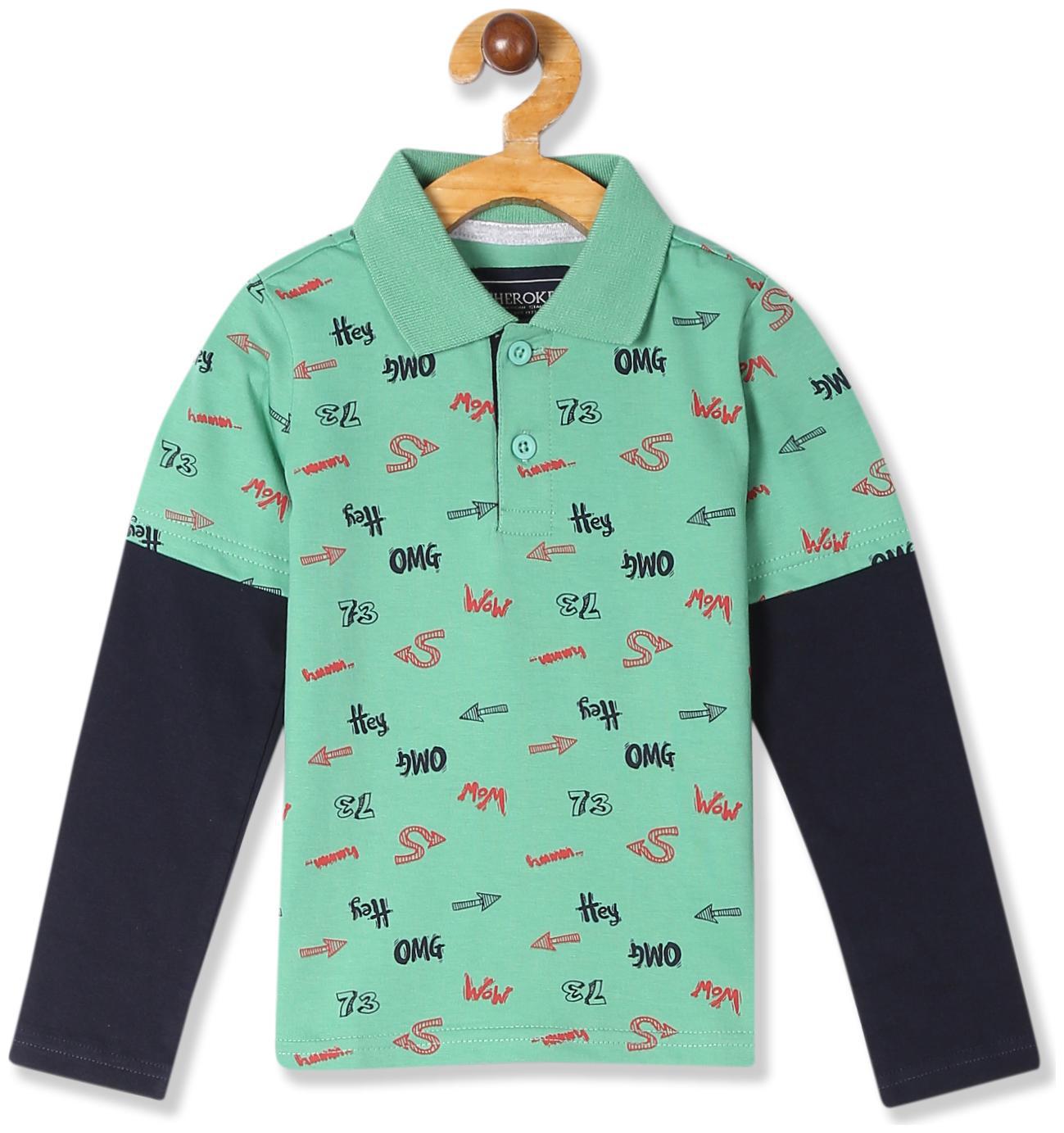 

CHEROKEE Boy Cotton Printed T-shirt - Green