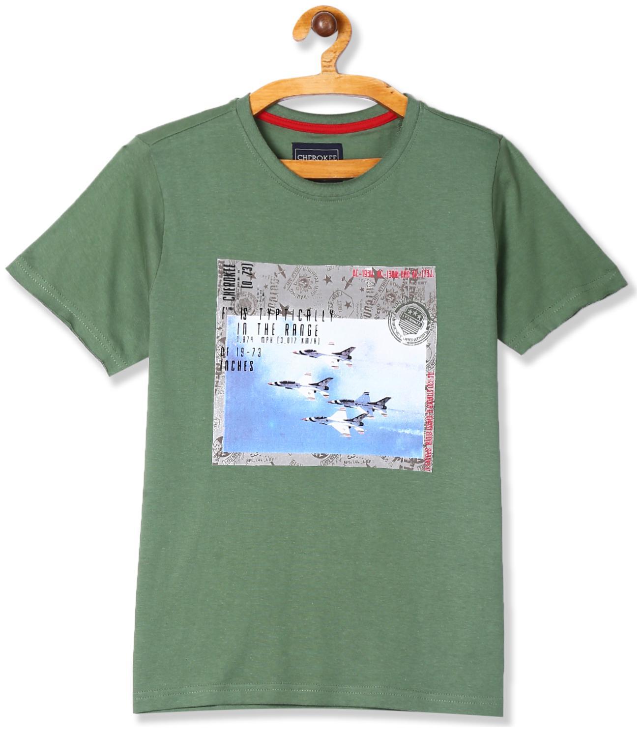 

CHEROKEE Boy Cotton Printed T-shirt - Green