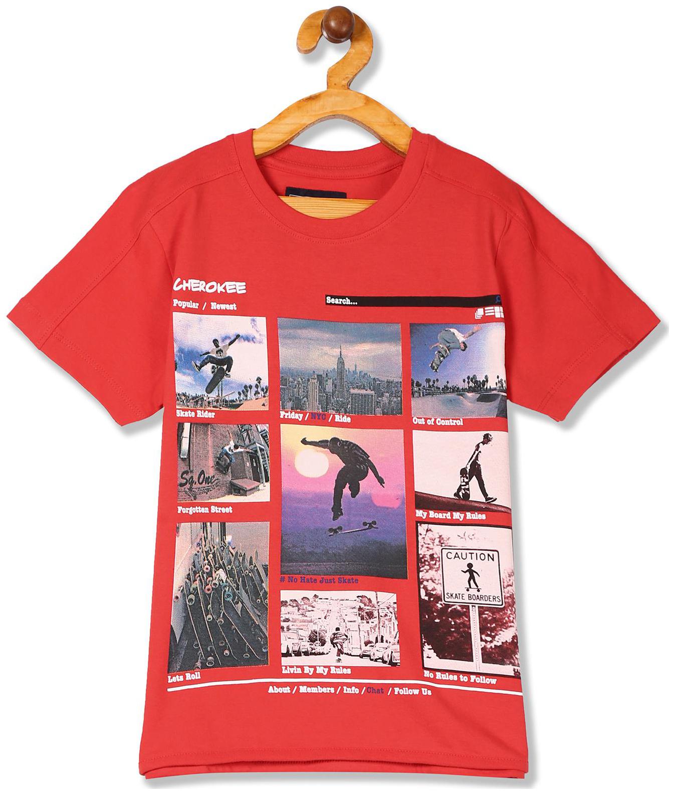 

CHEROKEE Boy Cotton Printed T-shirt - Red