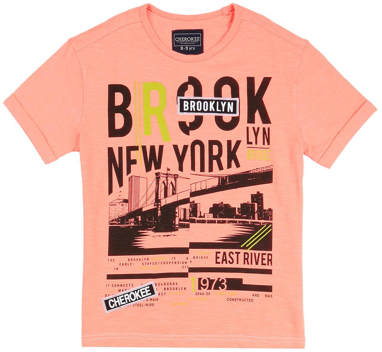

CHEROKEE Boy Cotton Printed T-shirt - Orange