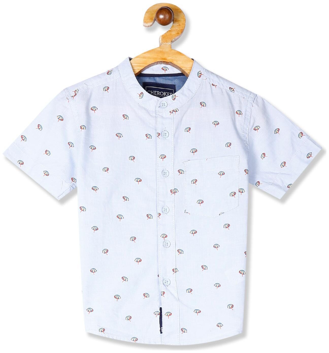 

CHEROKEE Boy Cotton Printed Shirt Blue