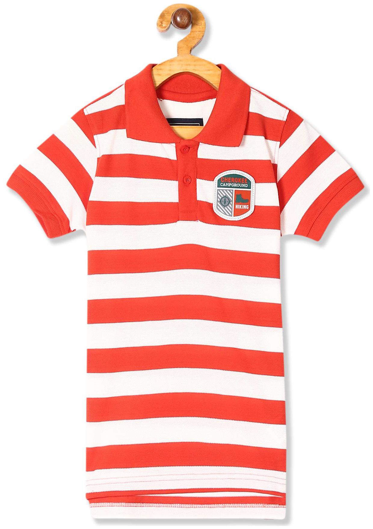 

CHEROKEE Boy Cotton Striped T-shirt - Orange