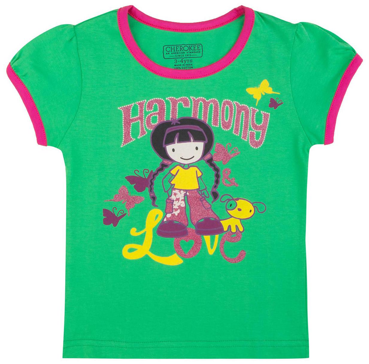 

CHEROKEE Cotton Printed T shirt for Baby Girl - Green