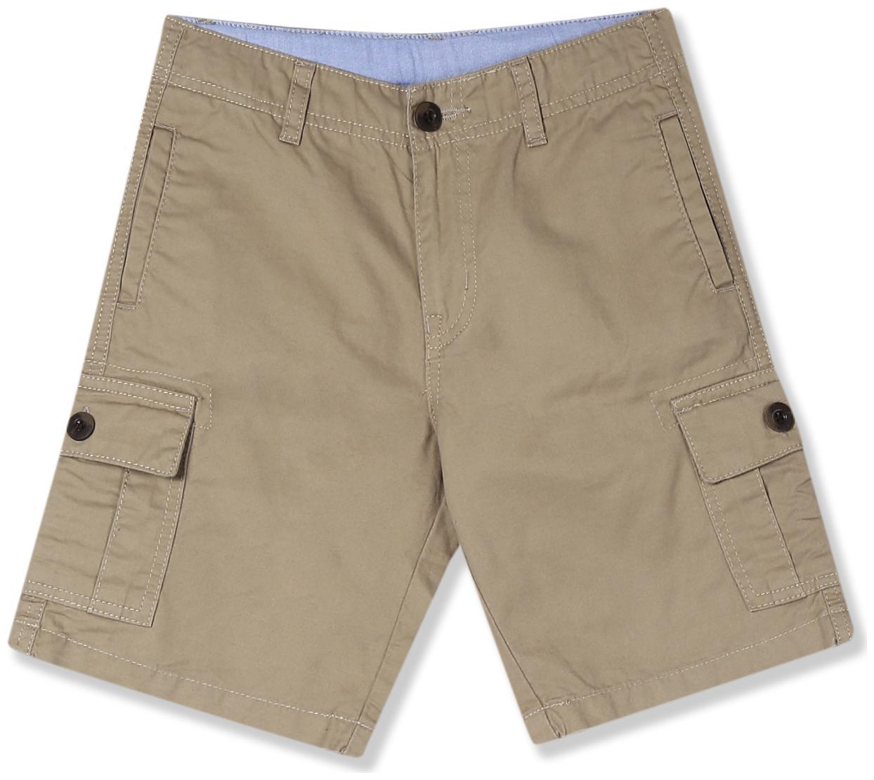 

CHEROKEE Cotton Beige Boys Mid Rise Cargo Shorts