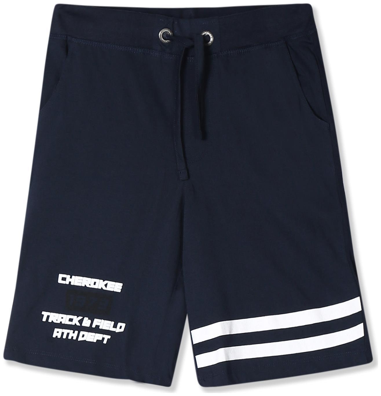 

CHEROKEE Cotton Blue Boys Drawstring Waist Cotton Shorts