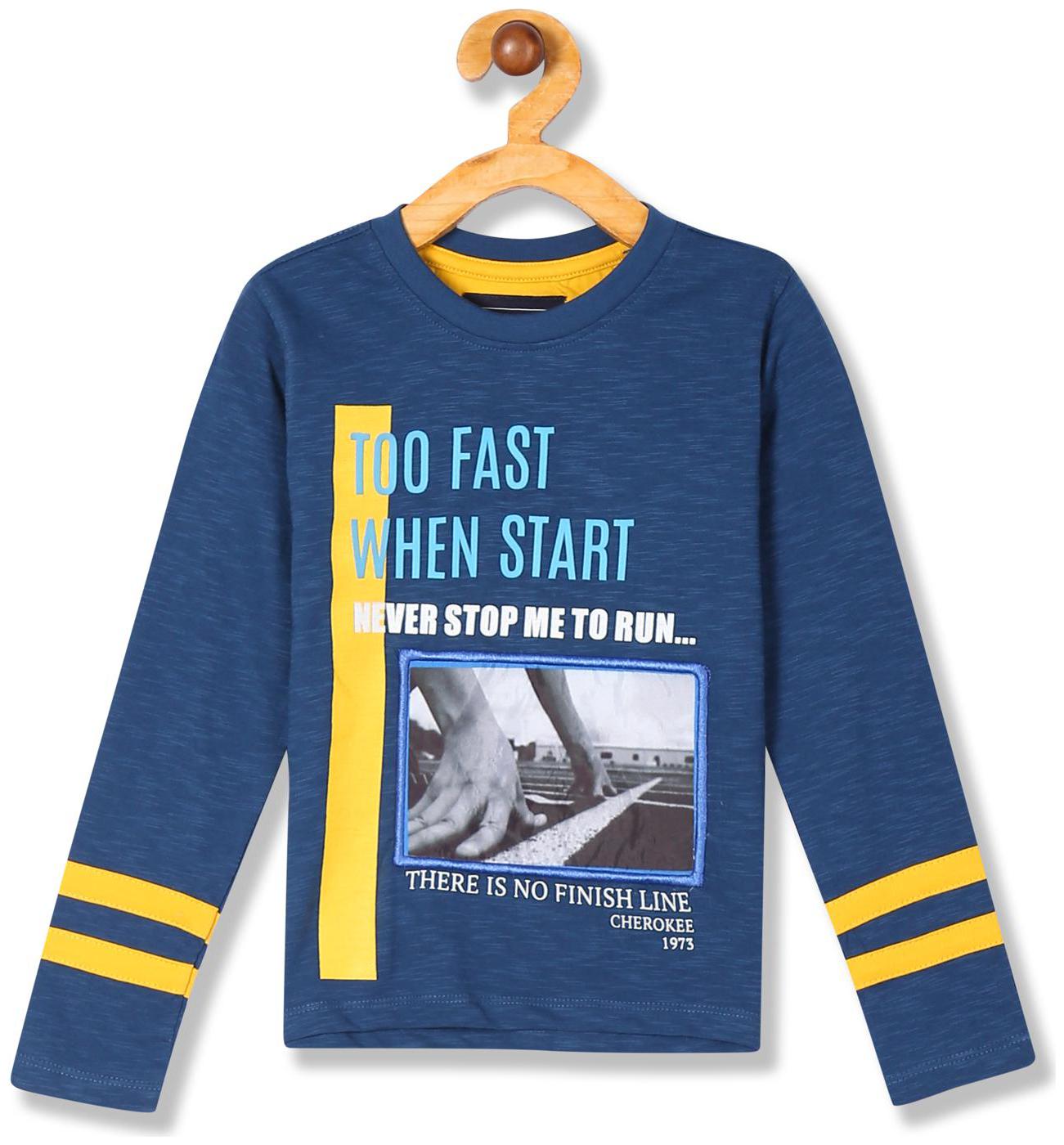 

CHEROKEE Cotton Printed T shirt for Baby Boy - Blue