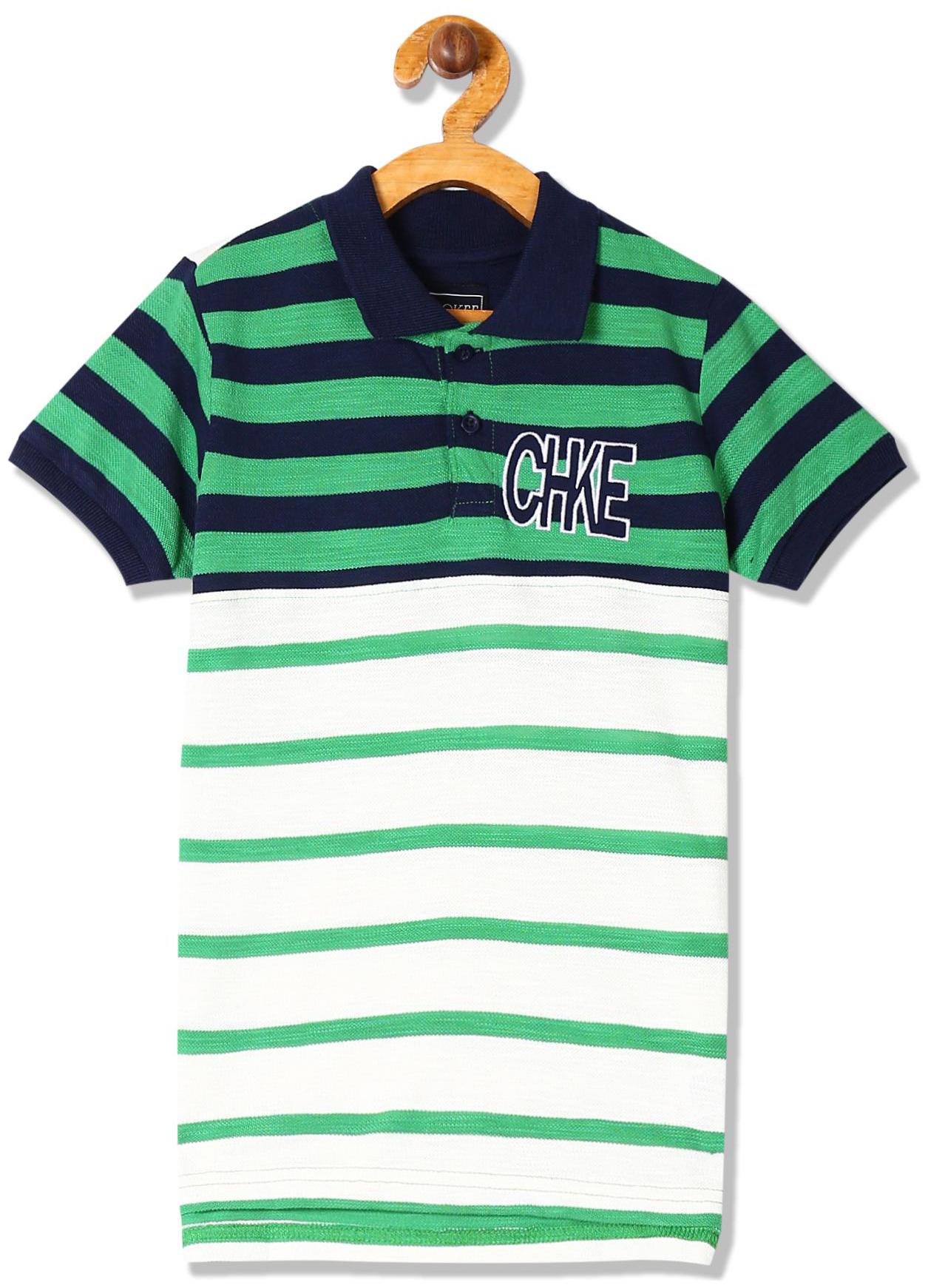 

CHEROKEE Cotton Striped T shirt for Baby Boy - Green