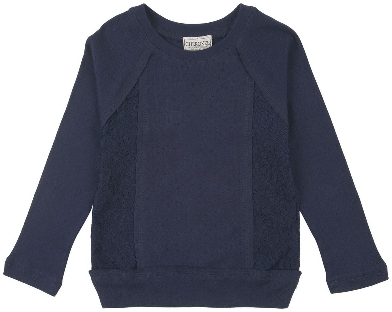 

CHEROKEE Cotton Self design Top for Baby Girl - Blue