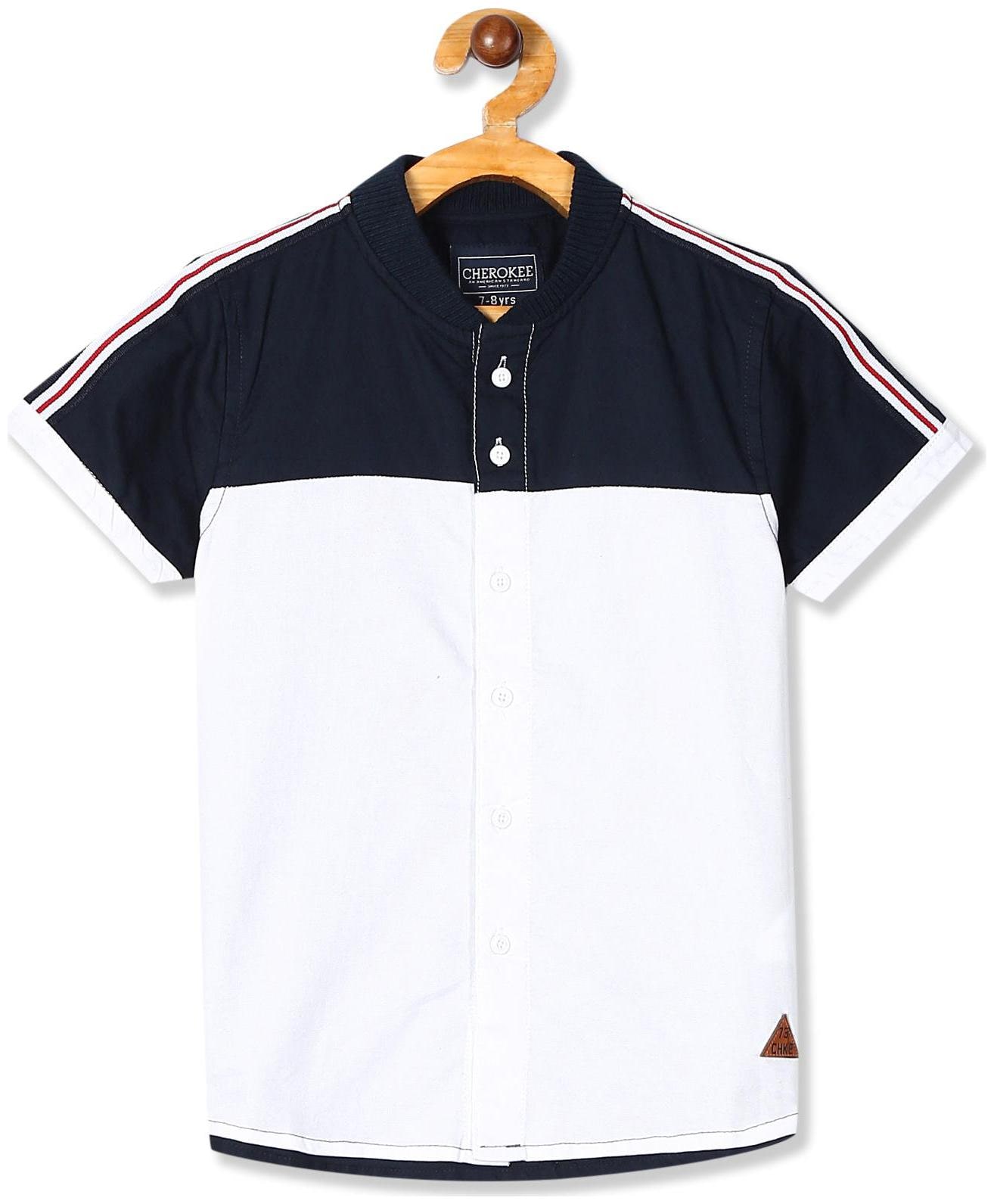

CHEROKEE Cotton Colorblocked Shirt for Baby Boy - White