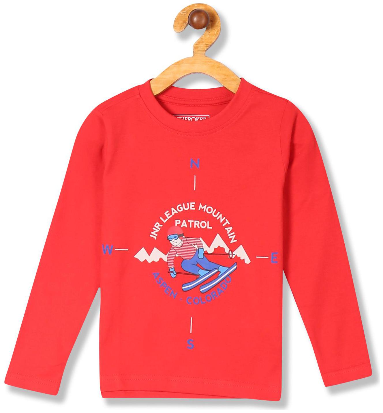 

CHEROKEE Cotton Printed T shirt for Baby Boy - Red