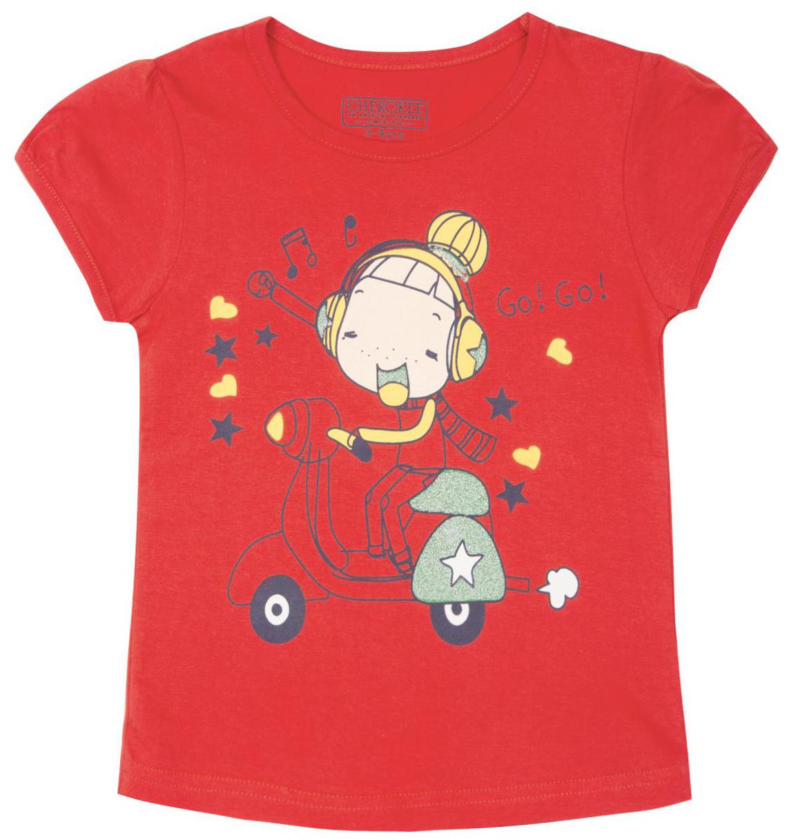 

CHEROKEE Cotton Printed T shirt for Baby Girl - Red