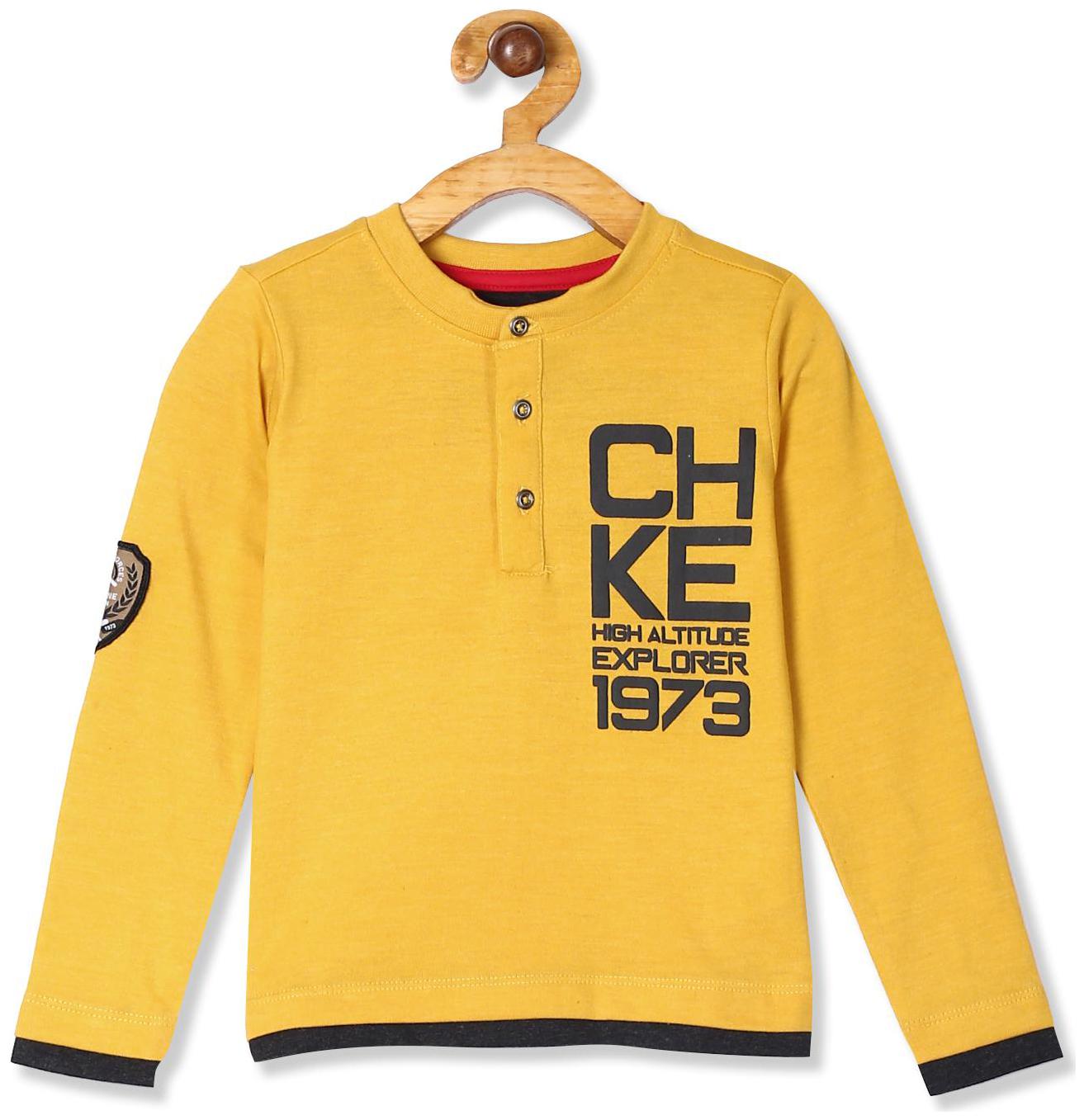 

CHEROKEE Cotton Printed T shirt for Baby Boy - Yellow