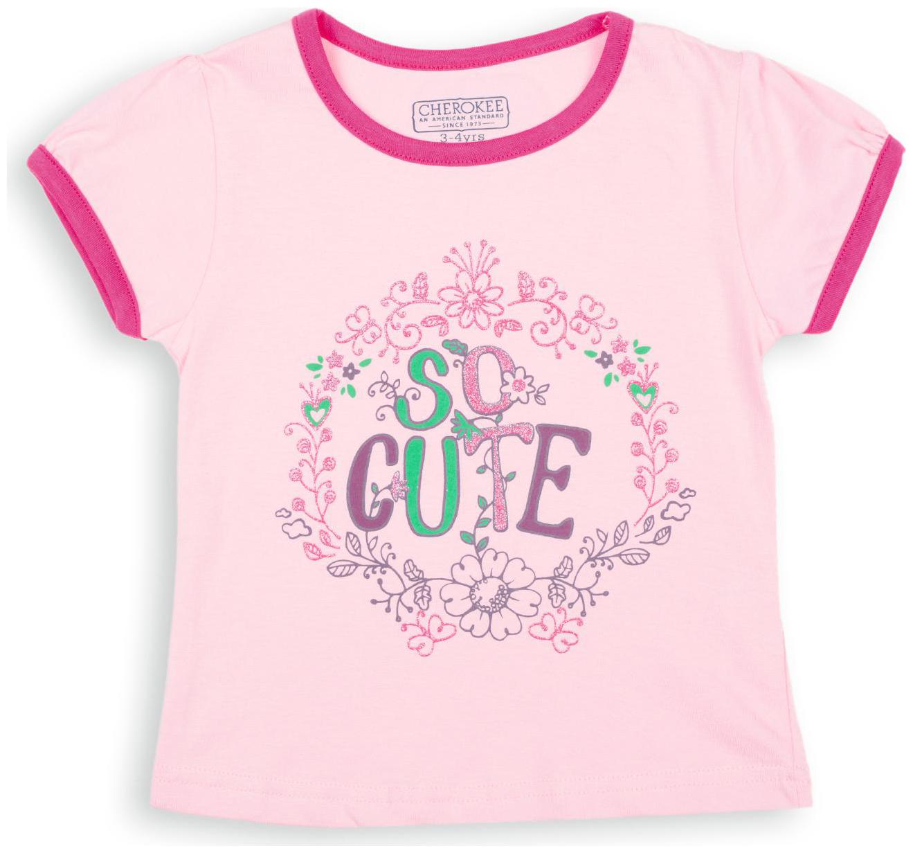 

CHEROKEE Cotton Printed T shirt for Baby Girl - Pink