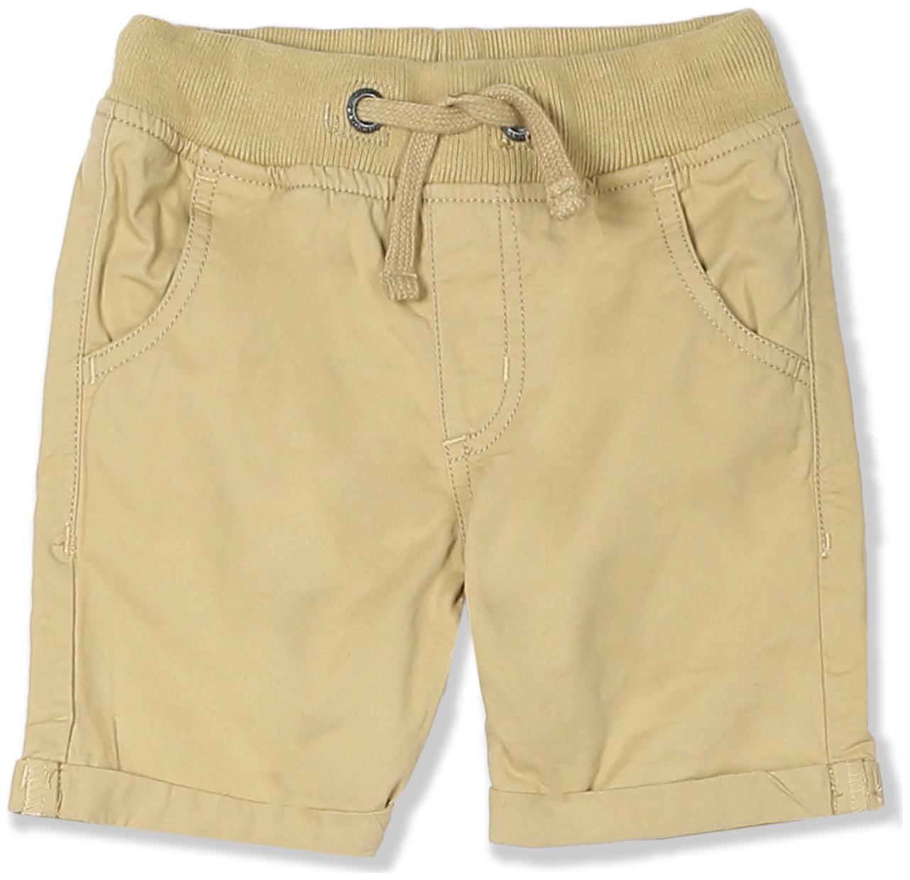 

CHEROKEE Cotton Beige Boys Drawstring Waist Shorts