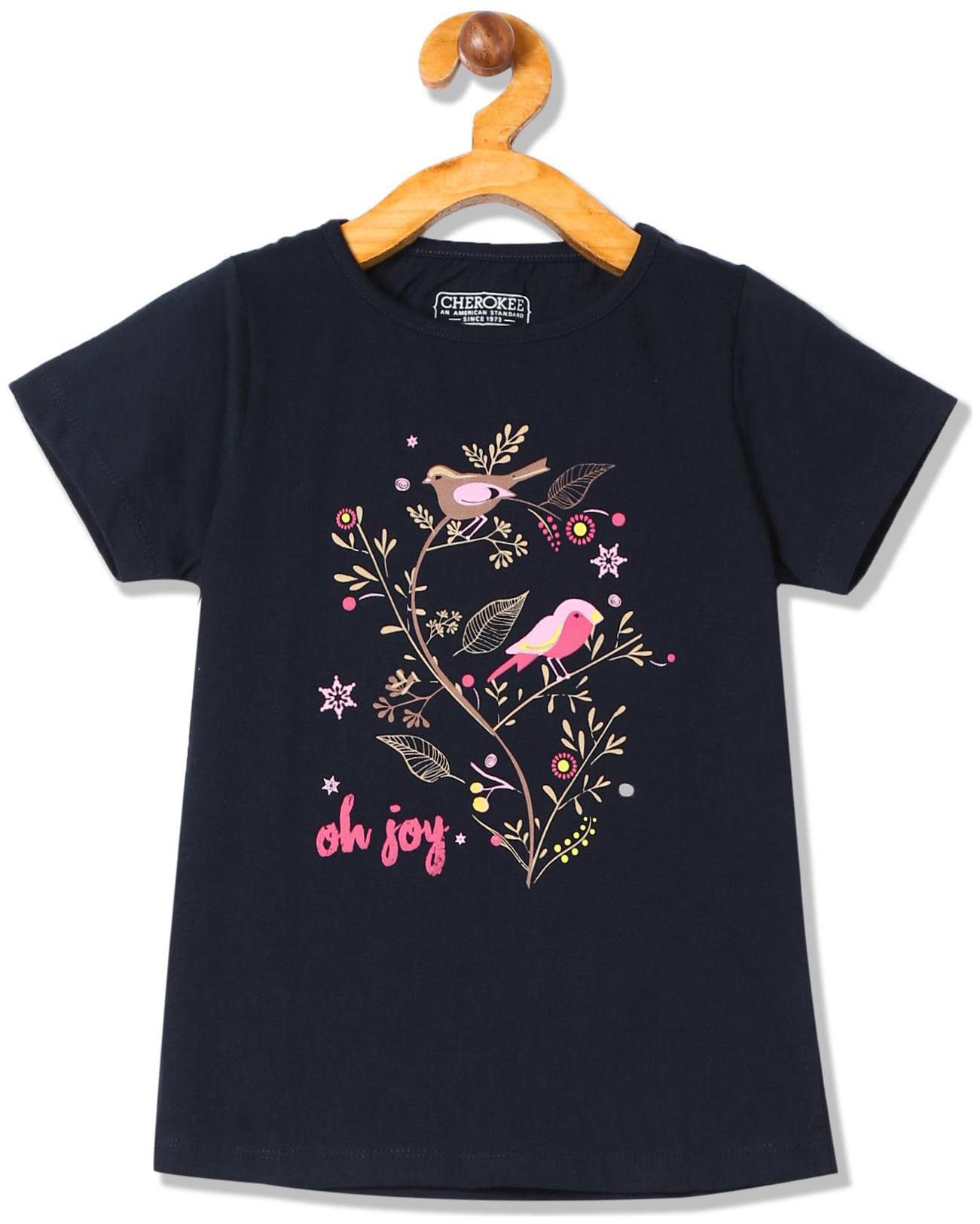 

CHEROKEE Cotton Printed T shirt for Baby Girl - Blue