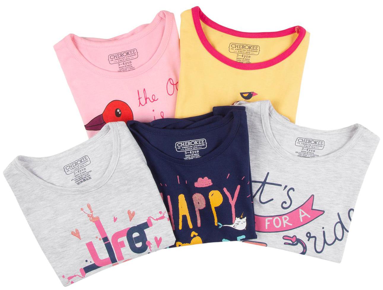 

CHEROKEE Cotton Printed T shirt for Baby Girl - Multi