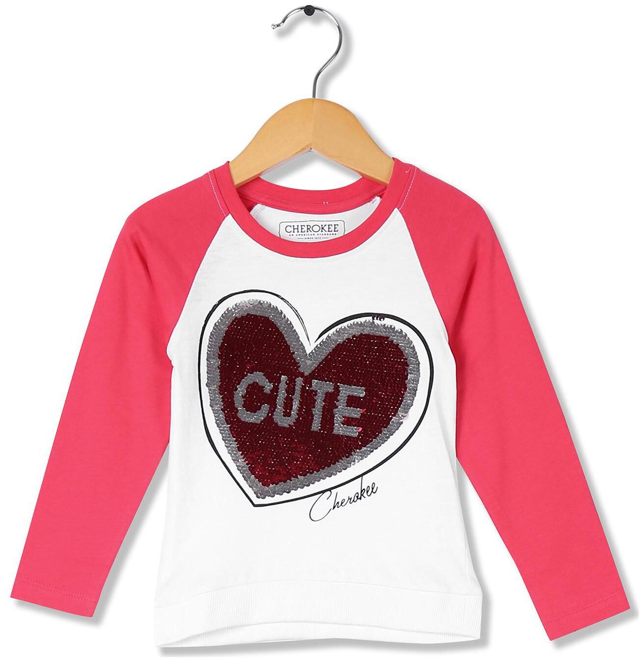 

CHEROKEE Cotton Embellished T shirt for Baby Girl - White