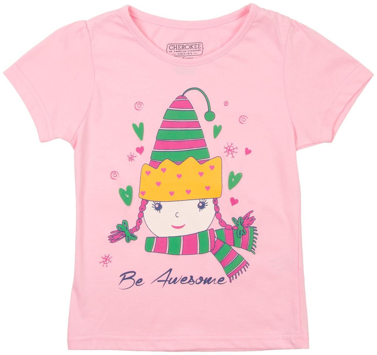 

CHEROKEE Cotton Printed T shirt for Baby Girl - Pink