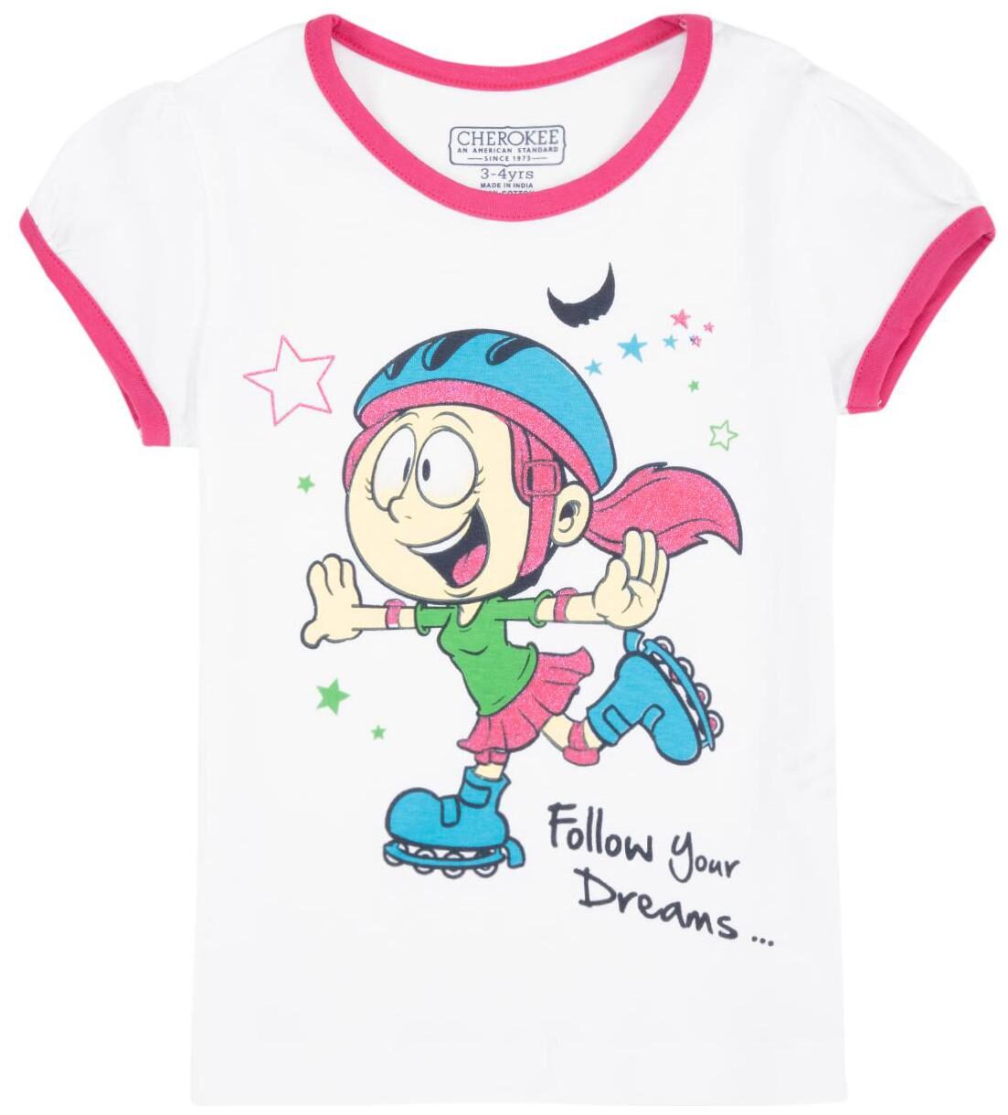 

CHEROKEE Cotton Printed T shirt for Baby Girl - White