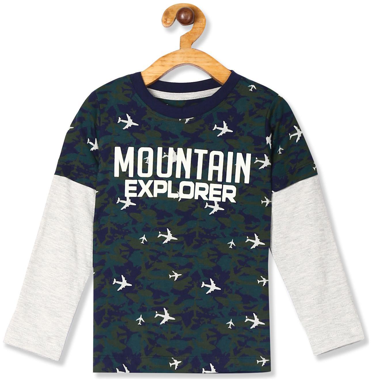 

CHEROKEE Cotton Printed T shirt for Baby Boy - Green