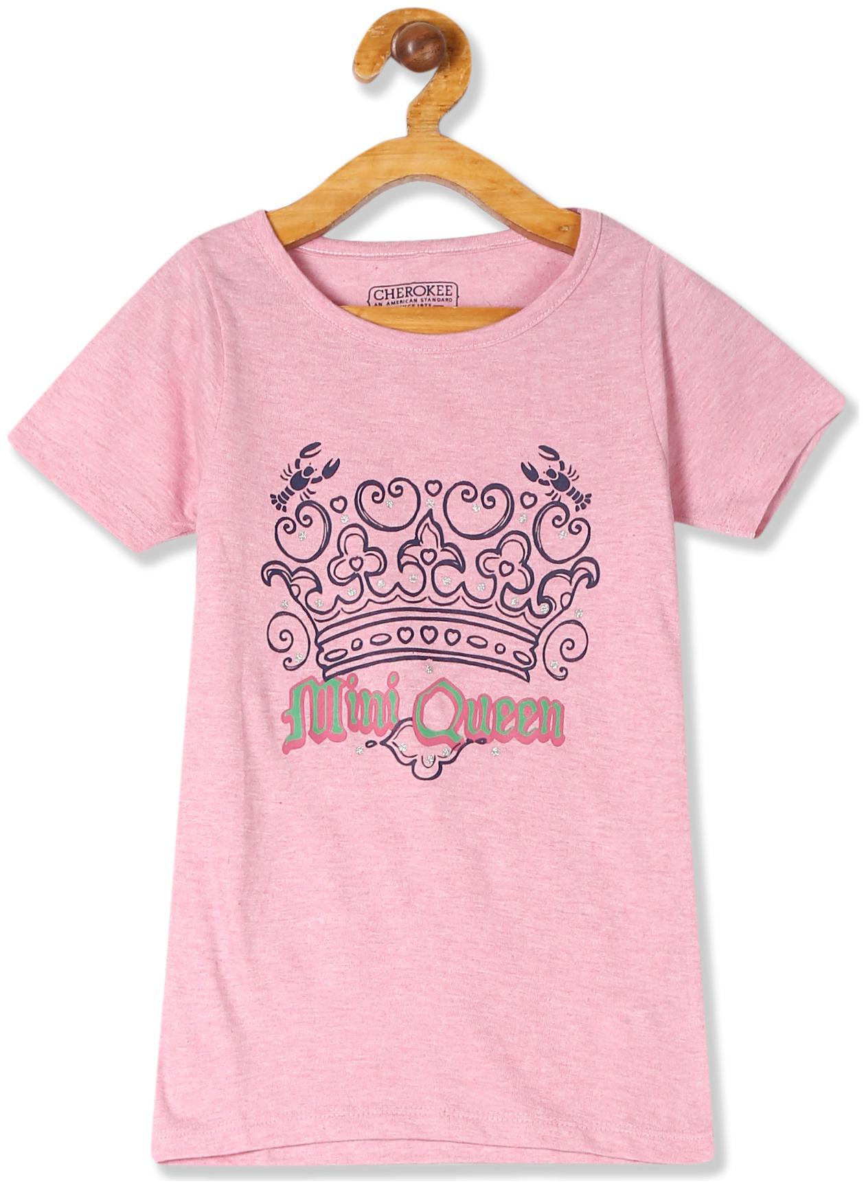 

CHEROKEE Cotton Printed T shirt for Baby Girl - Pink