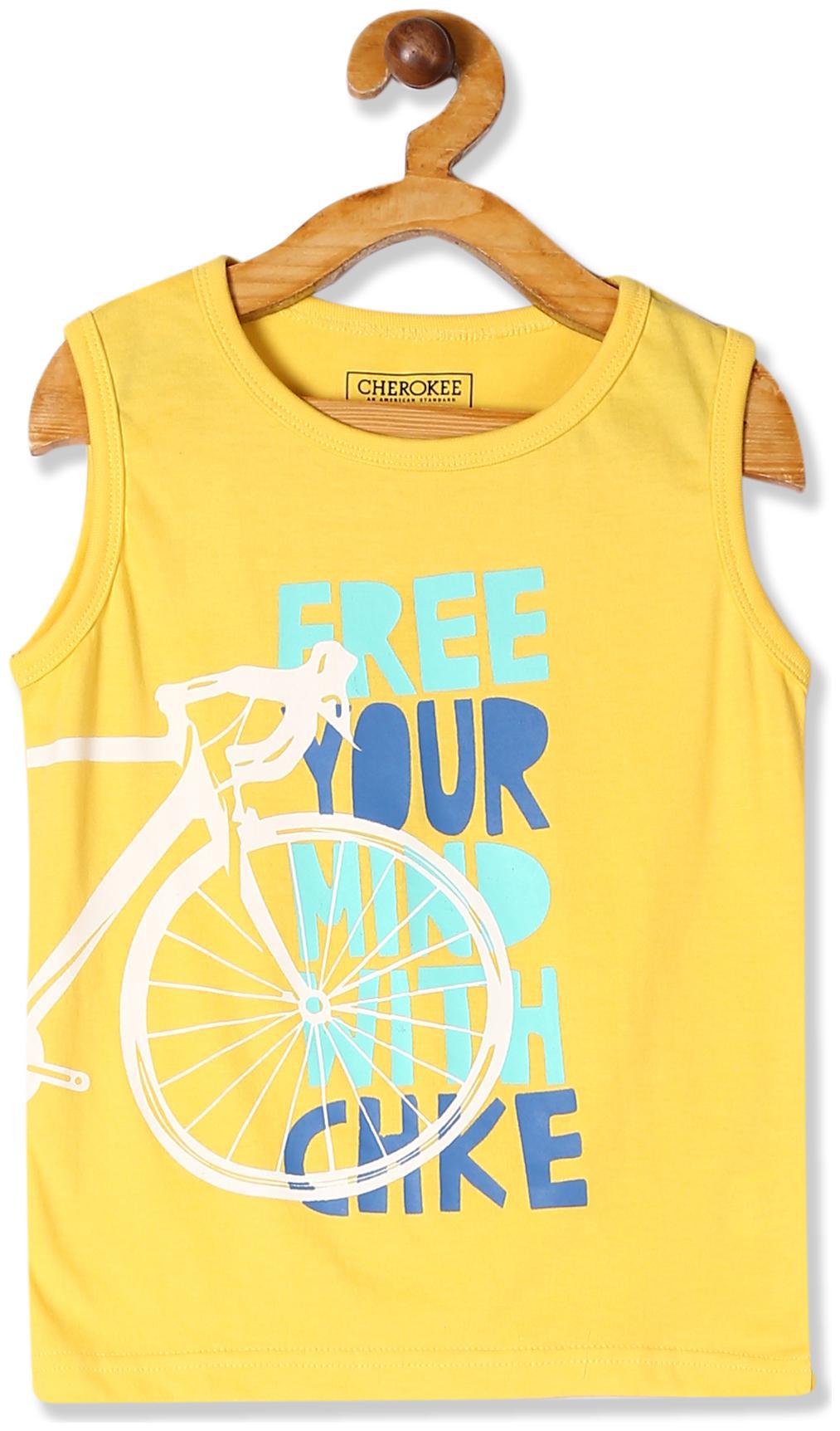 

CHEROKEE Cotton Printed T shirt for Baby Boy - Yellow