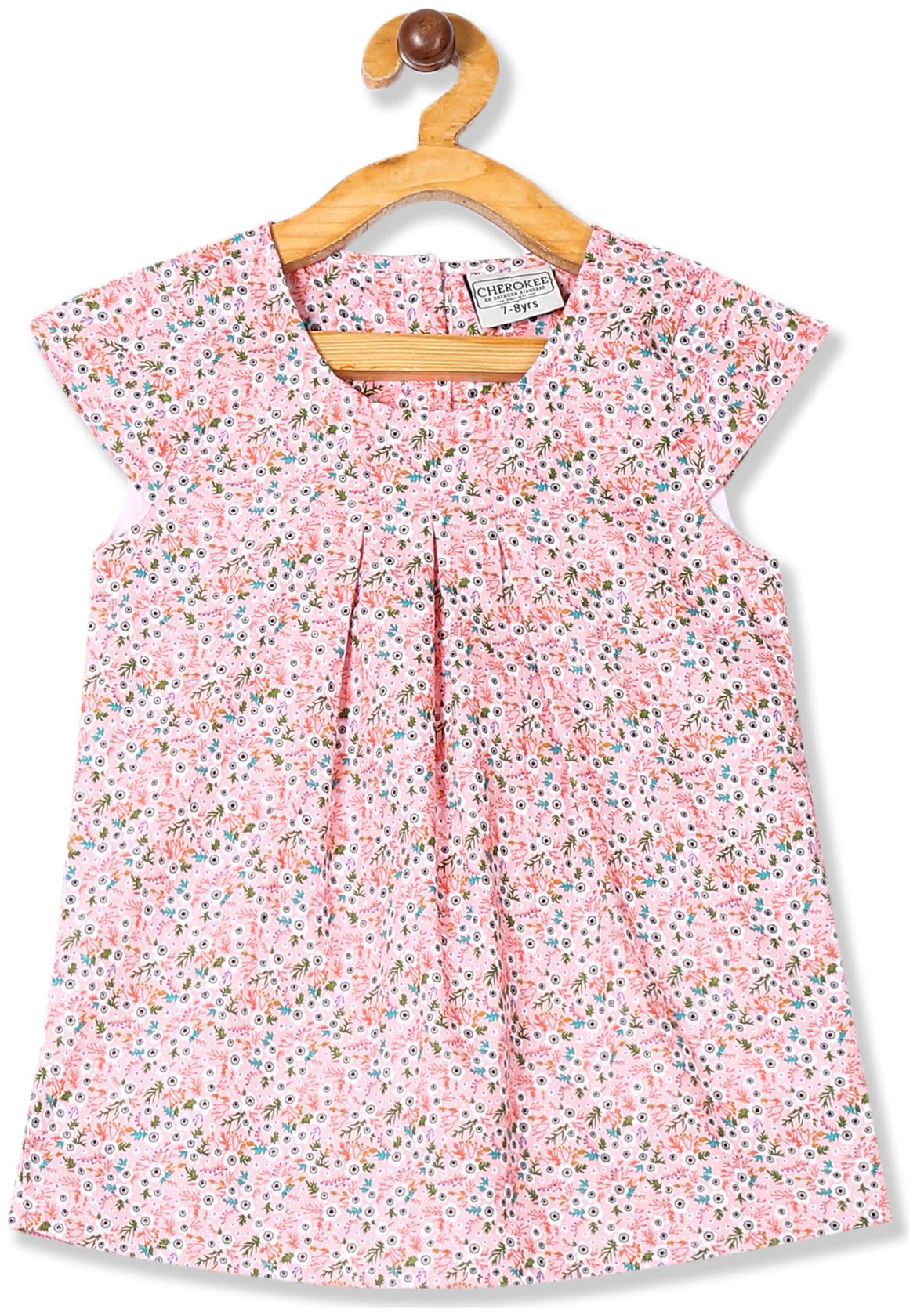 

CHEROKEE Cotton Printed Top for Baby Girl - Pink