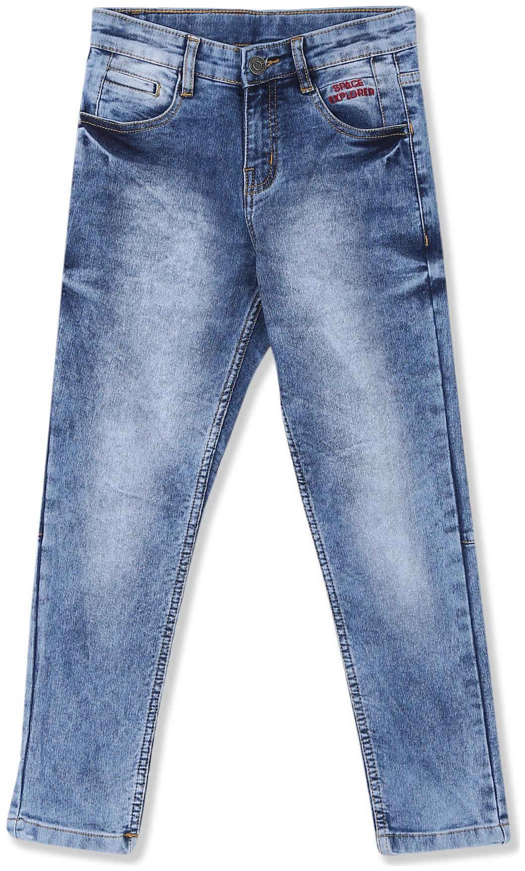 

CHEROKEE Cotton Blue Boys Slim Fit Washed Jeans