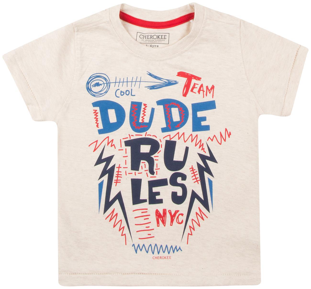 

CHEROKEE Cotton Printed T shirt for Baby Boy - White