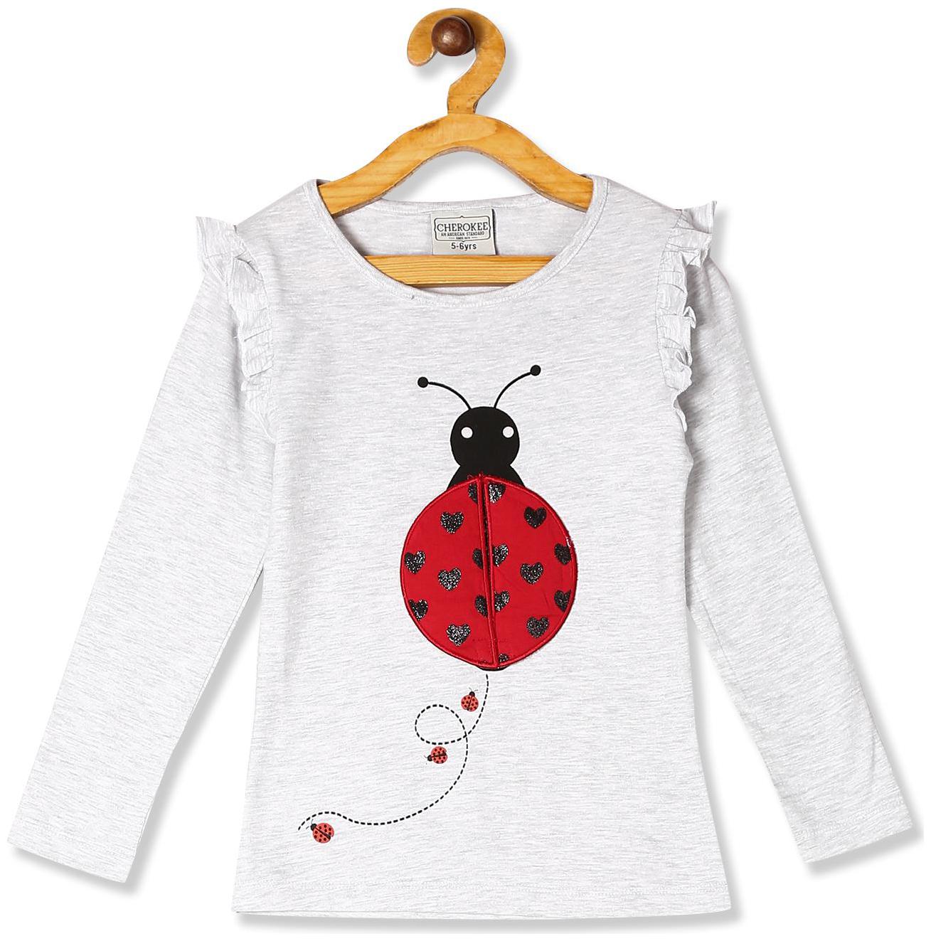 

CHEROKEE Cotton Printed T shirt for Baby Girl - Grey
