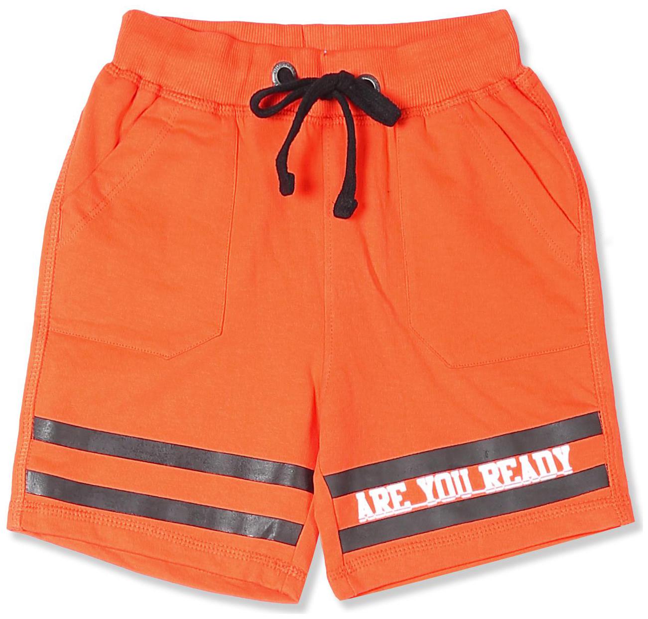 

CHEROKEE Cotton Orange Boys Mid Rise Striped Hem Shorts