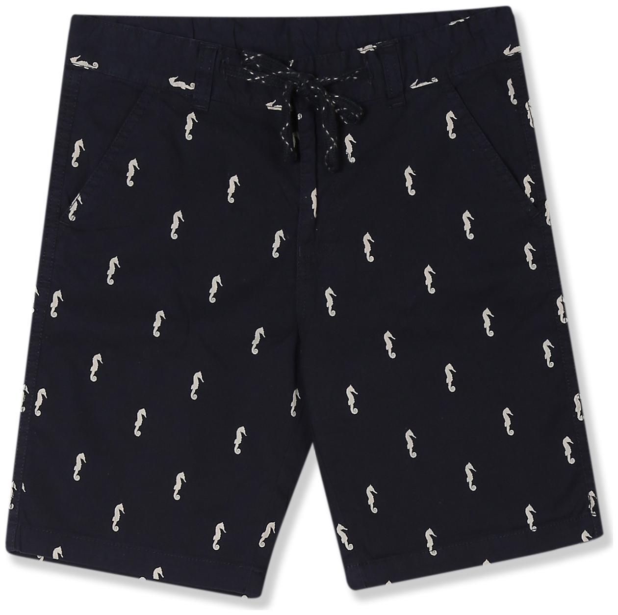

CHEROKEE Cotton Boys Seahorse Print Woven Shorts