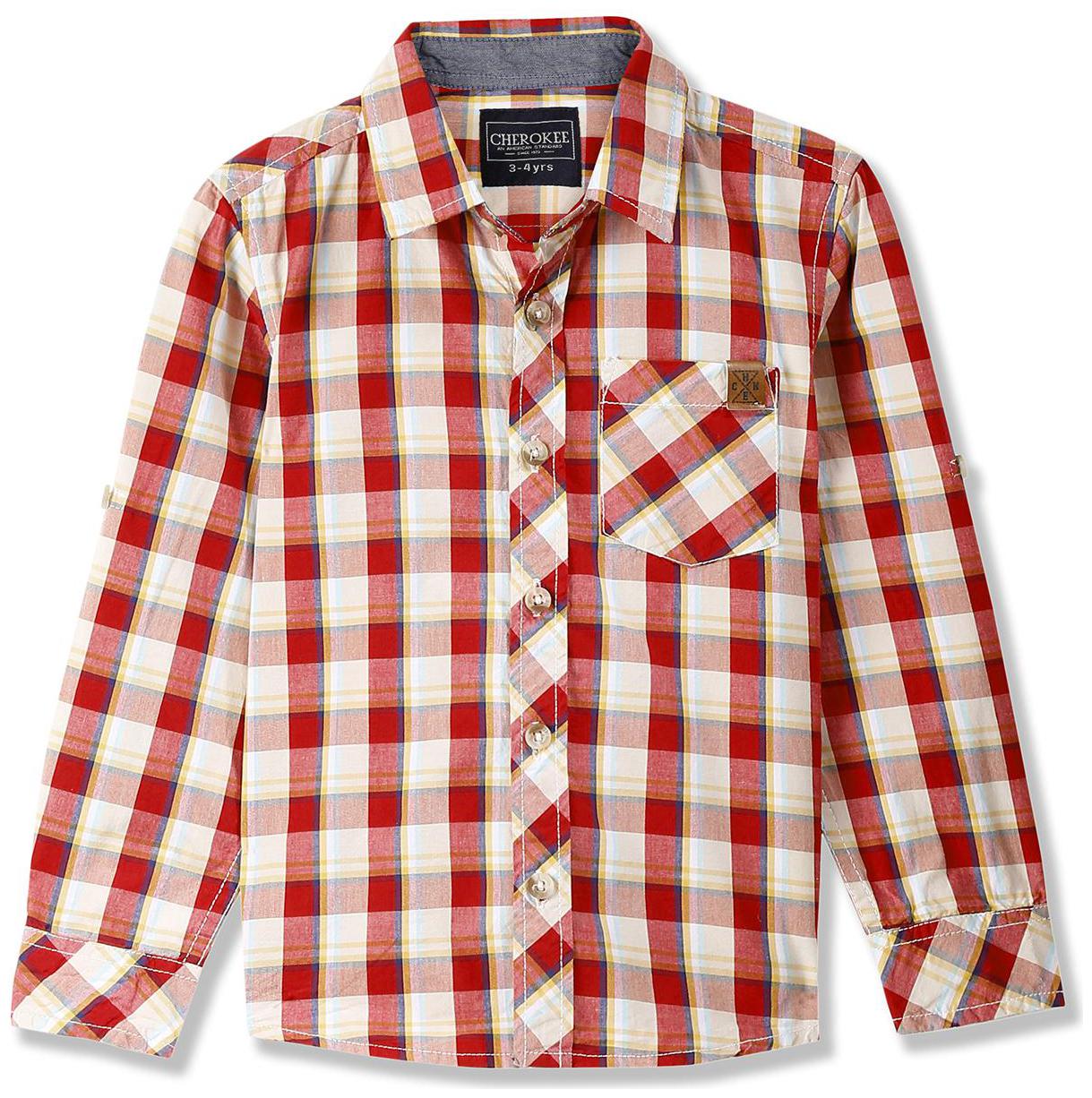 

CHEROKEE Cotton Checked Shirt for Baby Boy - Red