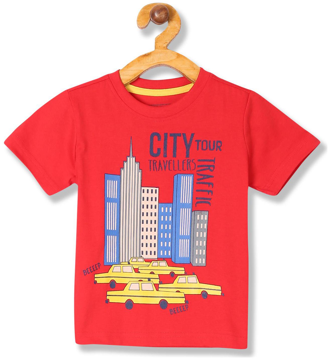 

CHEROKEE Cotton Printed T shirt for Baby Boy - Red