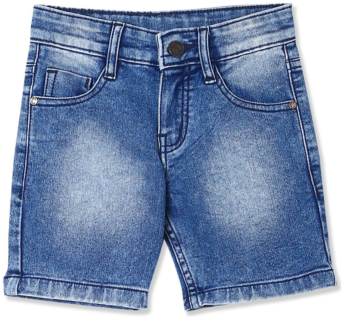

CHEROKEE Cotton Blue Boys Slim Fit Faded Denim Shorts