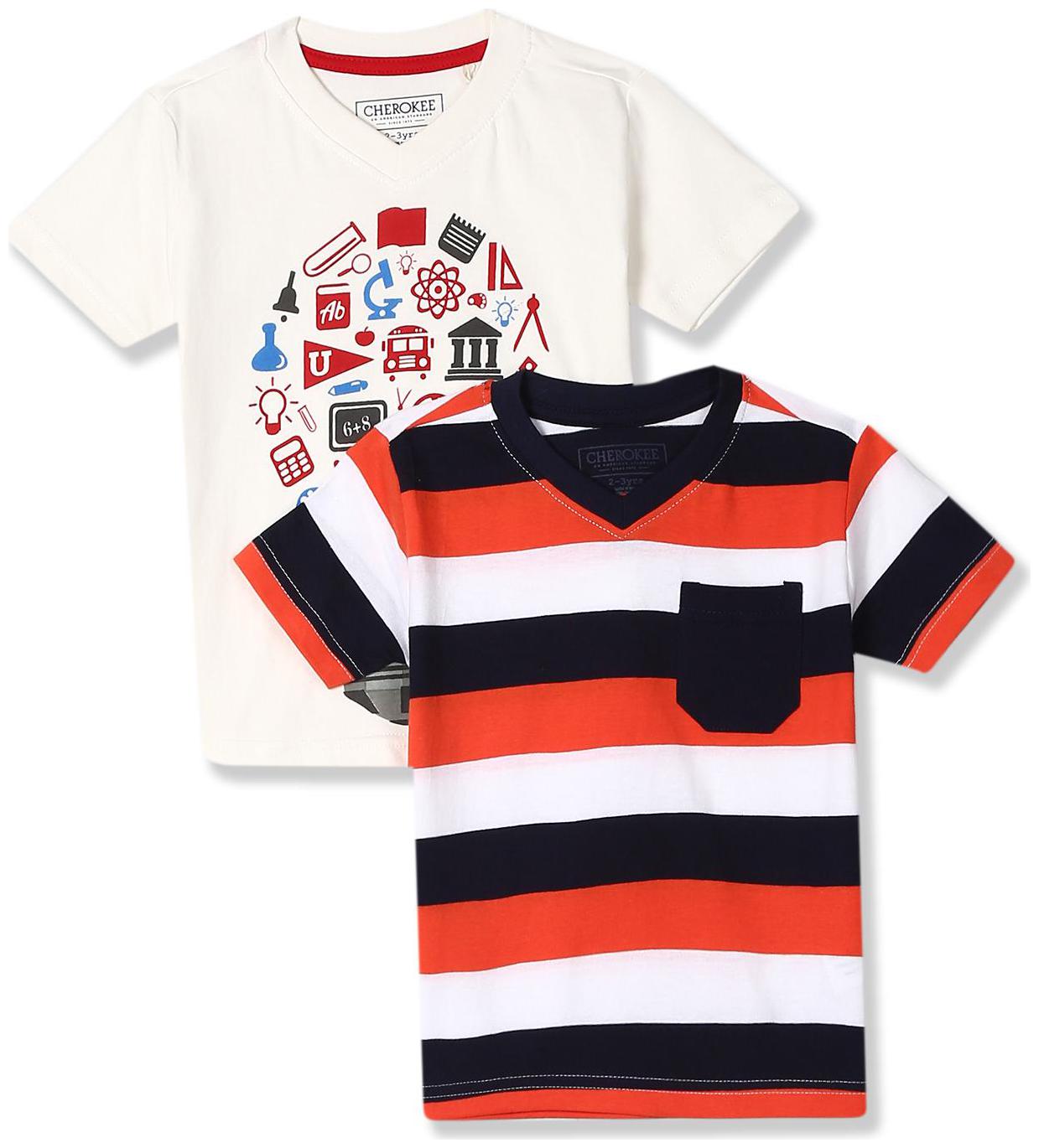 

CHEROKEE Cotton Striped T shirt for Baby Boy - Multi
