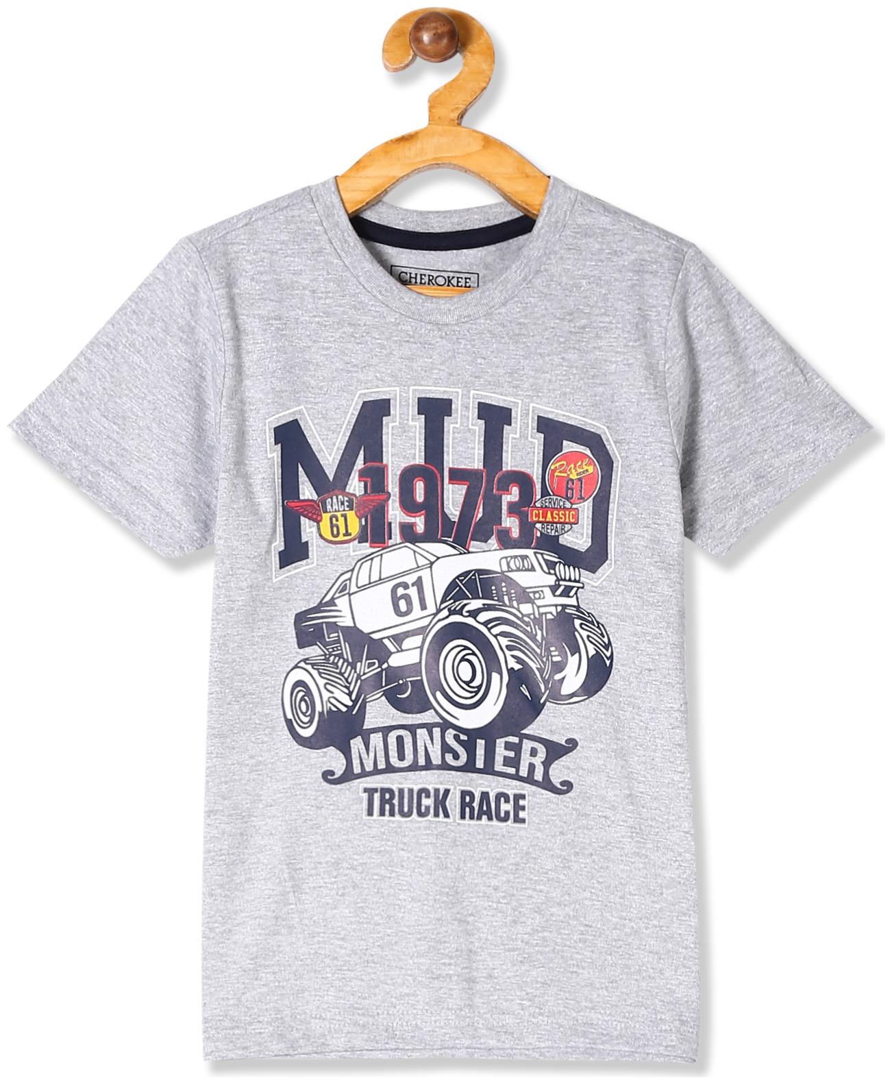 

CHEROKEE Cotton Printed T shirt for Baby Boy - Grey