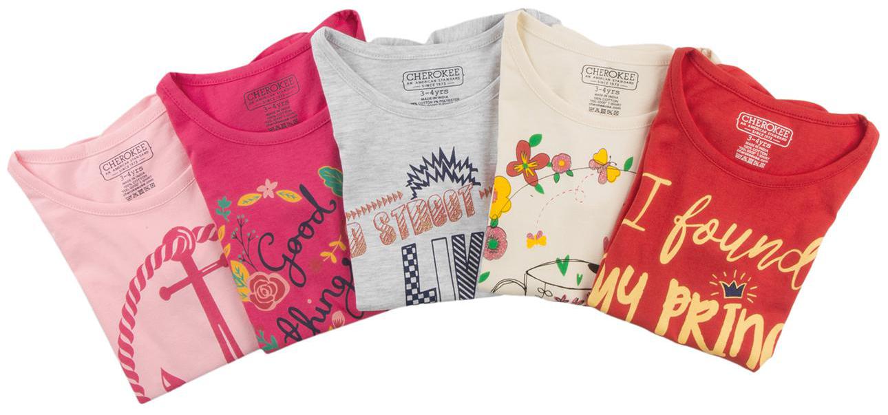 

CHEROKEE Cotton Printed T shirt for Baby Girl - Multi