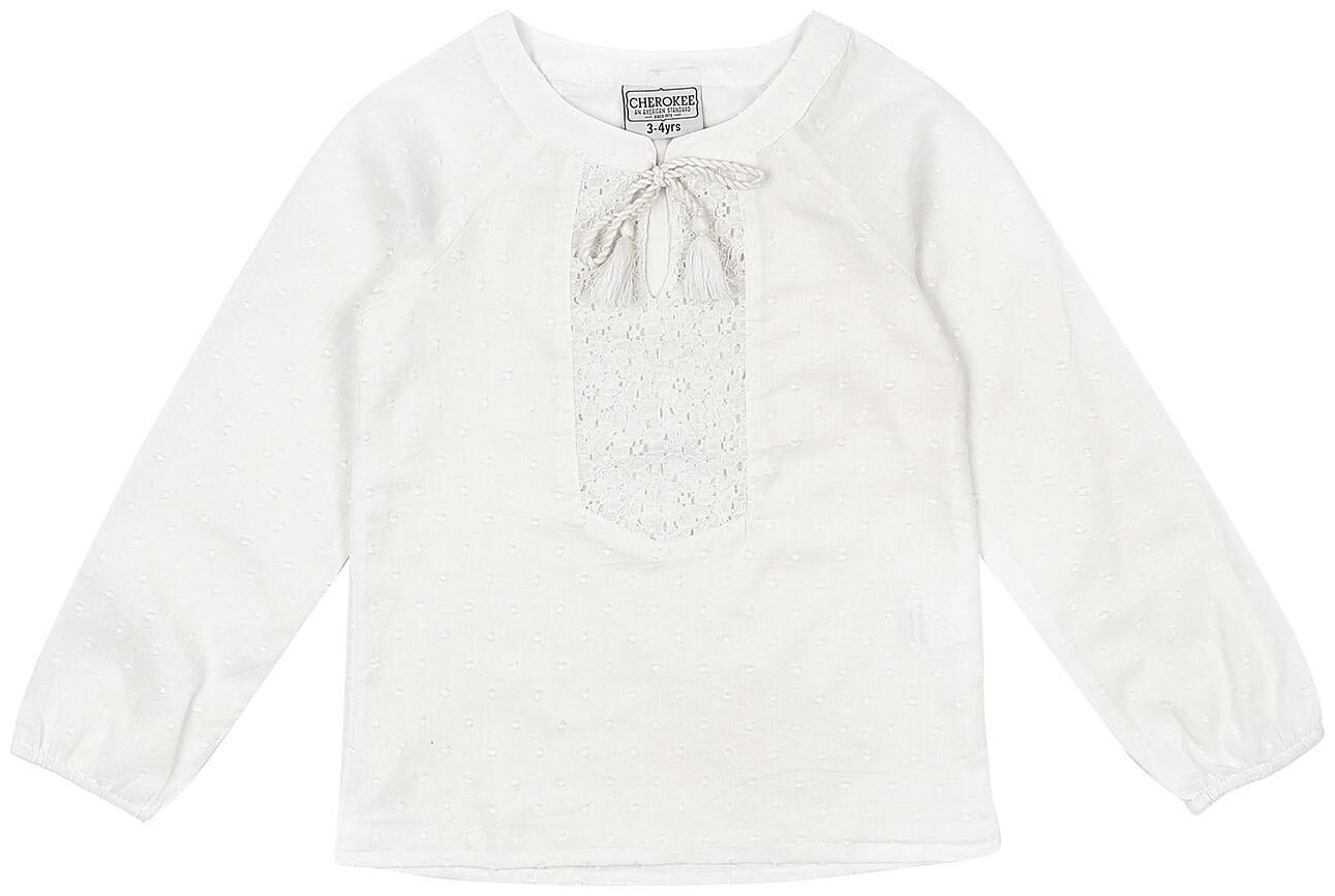 

CHEROKEE Cotton Solid Top for Baby Girl - White